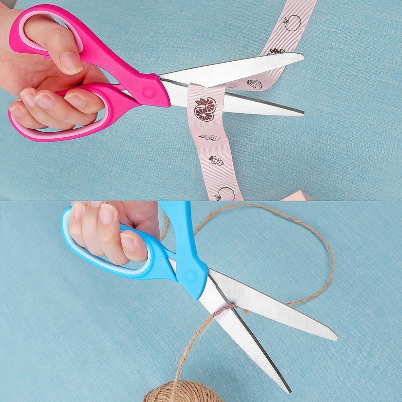 Vutyvve Left-Handed Scissors, 9-Inch Stainless Steel Left-Handed Scissors with Soft