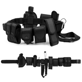 REAQUE Tactical Belt, 10 Piece Set Police Belt Military Belt, Police Tactical Equipment, Nylon Quick Release Combat Belt, Outdoor Sports, Camping, Hunting, Safety Equipment
