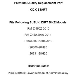 Celox for Suzuki RM-Z450 RMZ450 RM Z450 2010-2014 Kick Start / 26300-28H20