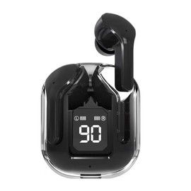 AIR3 Wireless Bluetooth Headset with Active Noise Reduction, Digital Display, 35 Hours Total Playtime, High Stereo Sound, and Intelligent Touch Operation Headphone Portable Black Audio Charging Electronic Chargeable school gift Earbud - Color: Black