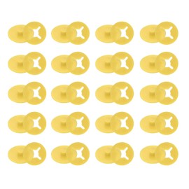 PATIKIL Running Bib Race Clips, 20 Pcs Race Fastener Race Number Buckle Fixing System Marathon Number Buckles Fasteners Holders for Runners Field, Yellow