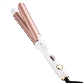 K&K Curling Iron, 1.25 Inch Ceramic Coating Curling Tongs, Nano Titanium Hair Curler Wand, MCH Heater, 60 Mins Auto Shut Off, Digital Display