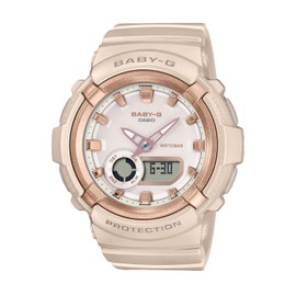 Casio BGA-280 Series Baby Watch, multicolor (pink / beige), 1 piece, Water resistant to 10 ATM