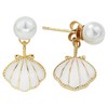 ABSOLUTE Seashell Earrings for Women S925 Sliver Beach Earring Pearl