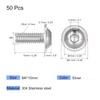 sourcing map Flanged Button Head Socket Cap Screws, M4*10mm Hex