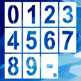 3 Inch Number Stencils – 11 Pcs Reusable Templates for Painting House Numbers, Curb Address, Cakes, Mailboxes, Wood Signs & Wall Art