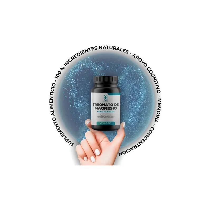 Naima Treonato Magnesio Cápsulas Melena León Vitamina 200 Caps