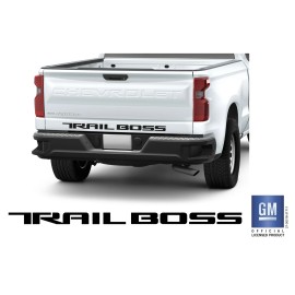 EmblemsPlus Chevy Silverado Matte Black Trail Boss Tailgate Lettering Decal 2019-2025