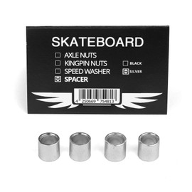 Skateboard Hardware Spacer Bearing Sleaves Set Silver Longboard Axle Spacer Set for Ball Bearings