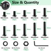 Twidec/633PCS M6 Bolt Assortment Kit 12.9 Grade M6x10/12/14/16/20/25/30/35/40/45mm Button Head