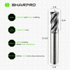 SHAPPRO 1/4 Inch Carbide Square End Mill Aluminum Bits 4
