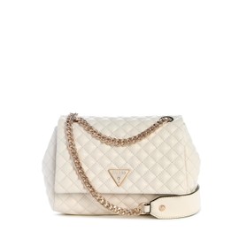 GUESS Everlee Convertible Xbody Flap Bag Cream White