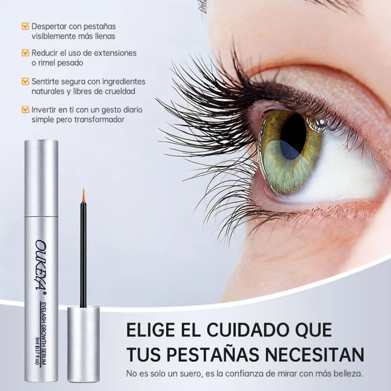 Sérum Oukeya Para Cejas Y Pestañas, Fortalecedor 5 Ml