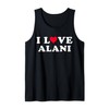 Ich liebe Alani passende Freundin & Freund Alani Name Tank