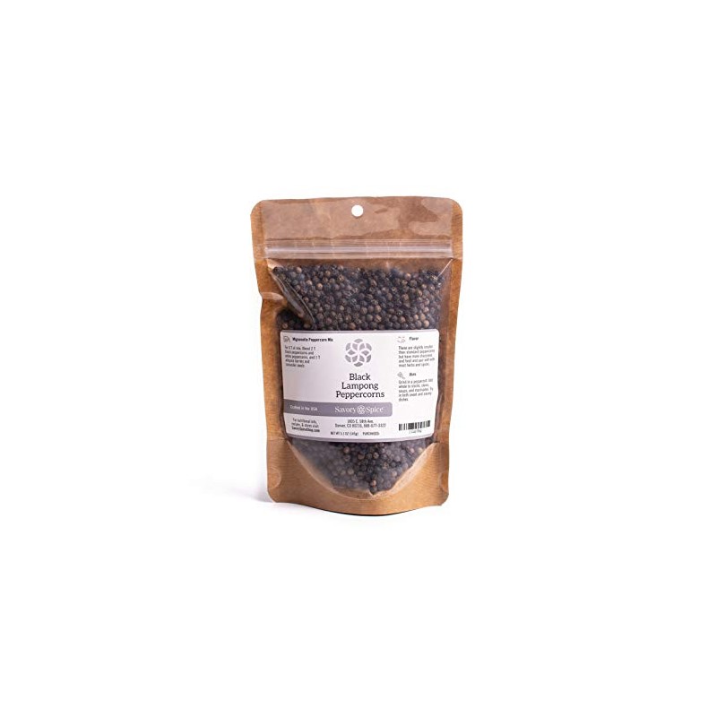 Savory Spice Black Lampong Peppercorns - Whole Lampung Peppercorns from