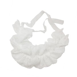 White Detachable Lace Ruffle Collar, Clown Costume Accessory