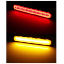 LED Brake Tail Light for Harley Davidson, Turn Signal LED Strip Lights Bar Rear Fender/Bagger Vertical Mount Brake, Turn Signal, Parking Light, Stop Light Universal Most Motorcycle Red/Amber