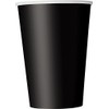 Solid Black Paper Cups - 12 oz (Pack of 10)