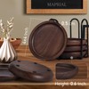 MAPRIAL Wood Coasters Set of 4 with Holder, 4 Inch