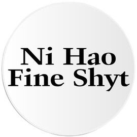 Ni Hao Fine Shyt - 100 Pack Circle Stickers 3 Inch - Funny Meme Gen Z Alpha Brain Rot Slogan