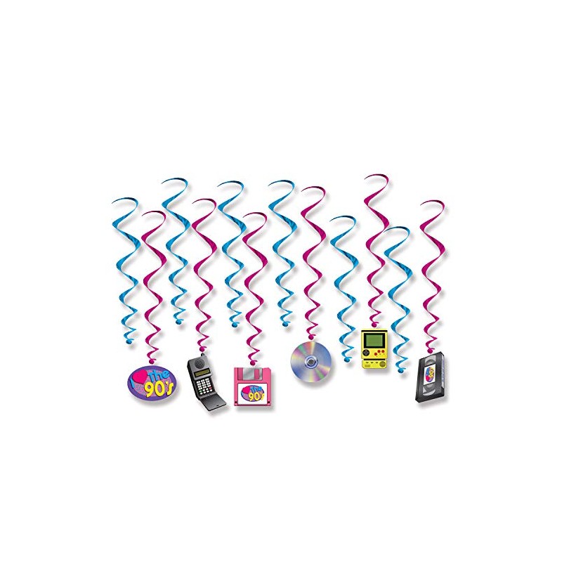 Beistle I Love The 90's Whirls