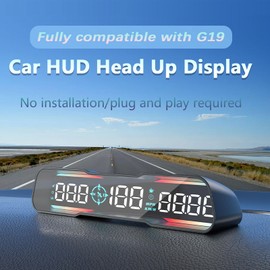 Yaouzicn Car Heads - up Display Digital GPS Speedometer - HD MPH Display, Fatigue Alert, Overspeed Warning - Plug - n - Play via USB Cable, Compatible with All Vehicles