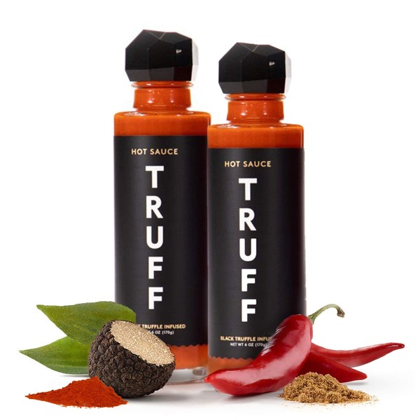 TRUFF Original Black Truffle Hot Sauce 2-Pack Bundle, Gourmet Hot Sauce Set, Black Truffle and Chili Peppers, Gift Idea for the Hot Sauce Fans, An Ultra Unique Flavor Experience (6 oz, 2 count with Premium Box)