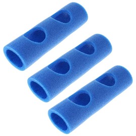 VBESTLIFE 3 Pieces EPE Swimming Noodle Connector - Pool Noodle Foam Stick Connector with 2 Cross Holes for Swimming and DIY Projects (Blue)