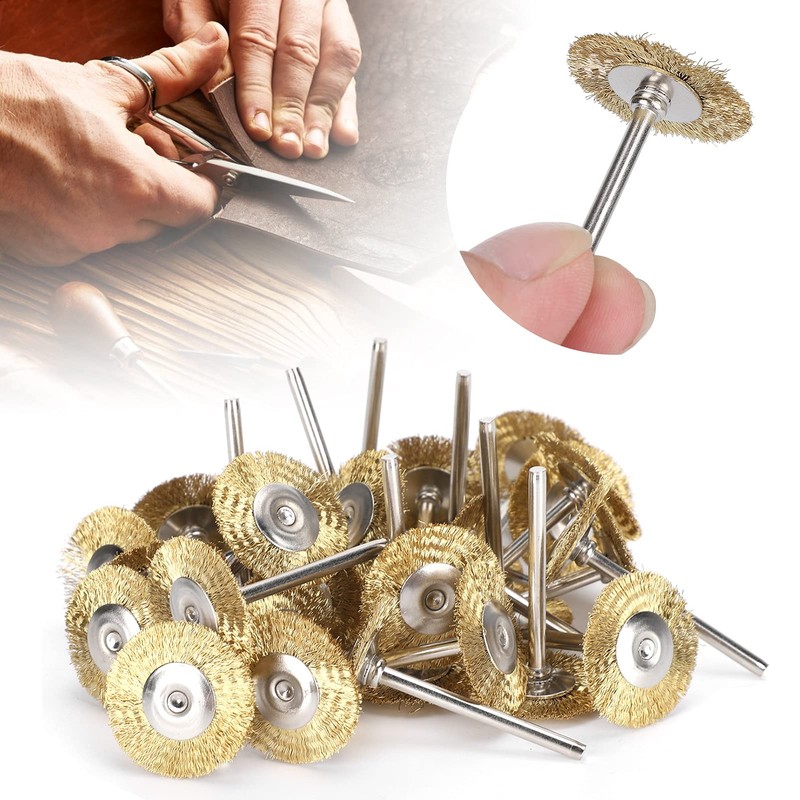 Haosie Wire Brush, Rotarys Tool Accessories, 30PCS Drill Brush, Small