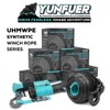 YUNFUER Synthetic Winch Rope Cable Kit - 3/16" x 50ft,