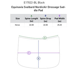 Equinavia Svalbard Dressage Saddle Pad with NordicAir™ Tech - Black - Horse
