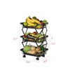 Beaugreen Metal Kitchen Storage Carts Foldable Fruit Vegetable Baskets Cart
