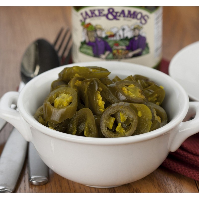 Jake & Amos Sliced Jalapeno Peppers, 16 Oz. Jar (Pack