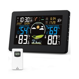 Weather Station Wireless Indoor Outdoor Thermometer, Large Display with Remote Sensor