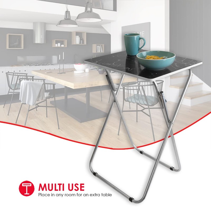 Home Basics Multi-Purpose Sturdy and Durable Decorative Bedside Laptop Snack