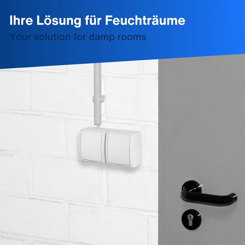 REV Ritter 0510253555 Aqua AP 0510263555 Level Double Plug Socket,