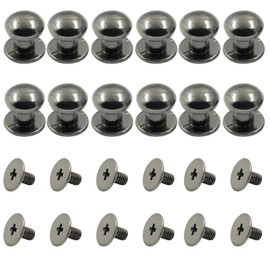 Biaungdo 12pcs 0.31" x 0.39" Mini Drawer Pulls, Round Cabinet Knobs Handles Pulls for Dresser Closet Chest Drawer Wooden Jewelry Box Cases, Gun Black