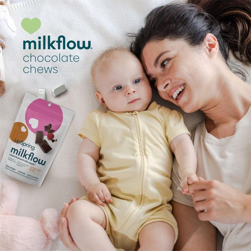 Milkflow® Breastfeeding Chews, Chocolate Raspberry, 28 Count – 2 Pack