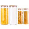 Glass Food Storage Jars, Food Containers with Airtight Bamboo Lids
