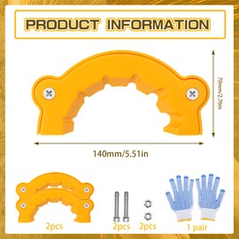 KOUHA 2 Set Drill Sharpener Tool for All Bits with 1 Pair of Knitting Glove Multi-Purpose Drill Grinder Electric Drill Grinder Angle Grinder Metal Drill