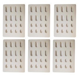 Homesicker 6-Pack Universal Replacement Heat Plate Flame Tamer, Ceramic Brick Flame Tamer, Ceramic Radiant Replacement for Galore Grand Turbo