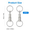 AHRLIC 2pcs Quick Release Keyrings: Detachable Keychain with 2 Split
