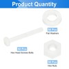 sourcing map 150 Pcs/50 Sets Nylon Hex Bolts, M3 x