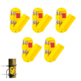 Cut Off Switch Electric Fence Switch of Plastic Single Pole-Yellow 5 Pack