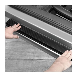 Door Sill Protectors for Toyota New Voxy 90 Series / Toyota New Noah 90 Series R4.1~, Door Sill Protection, Door Sill Guard, Car Side Molding, Door Mold, Scratch Prevention, Carbon Look, Set of 4