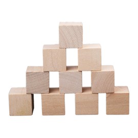 30 Pieces Unfinished Wood Cubes Natural Unfinished Wooden Block Solid Wood Square Blocks for DIY Projects Home Decoration Alphabet Blocks Puzzles Making, 2 x 2cm