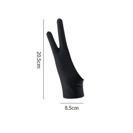 Unbranded Two Finger Anti-fouling Glove Drawing & Pen Graphic Tablet Pad For Artist Black