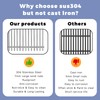 Shengyongh SS67241 (4-Pack) 17 5/8" Stainless Steell Grates Replacement for