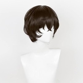 Cosplay Wig with Net Osamu Dazai Brown Heat Resistant Wig Wig