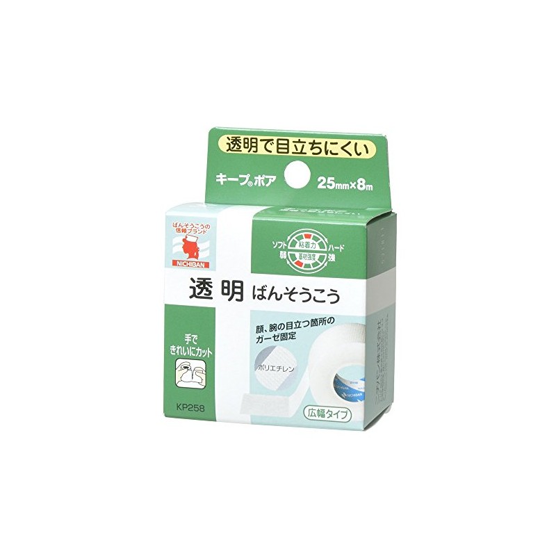 Nichiban Transparent Banso-Ko Keep Pore 1.0 inches (25 mm) Wide,
